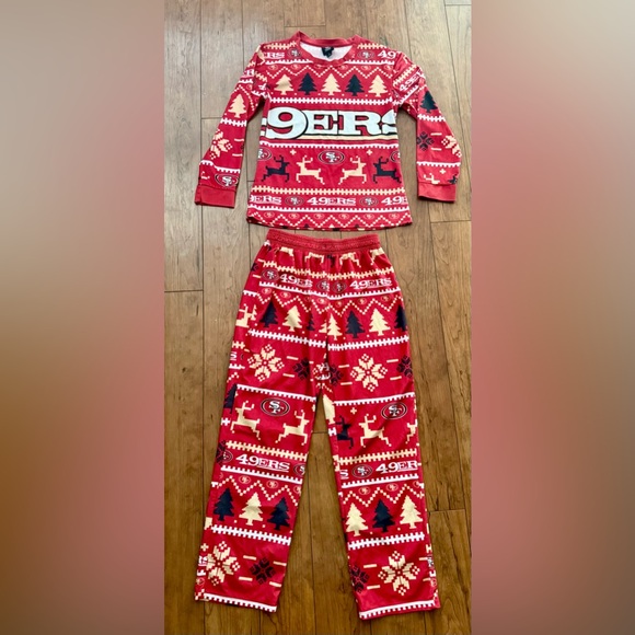 Men's 49er’s Festive Red Pajama Set size Med - Picture 1 of 8
